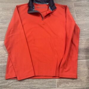 Robert Graham Orange Quarter-Zip Pullover size Medium